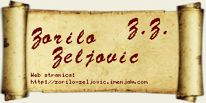 Zorilo Zeljović vizit kartica